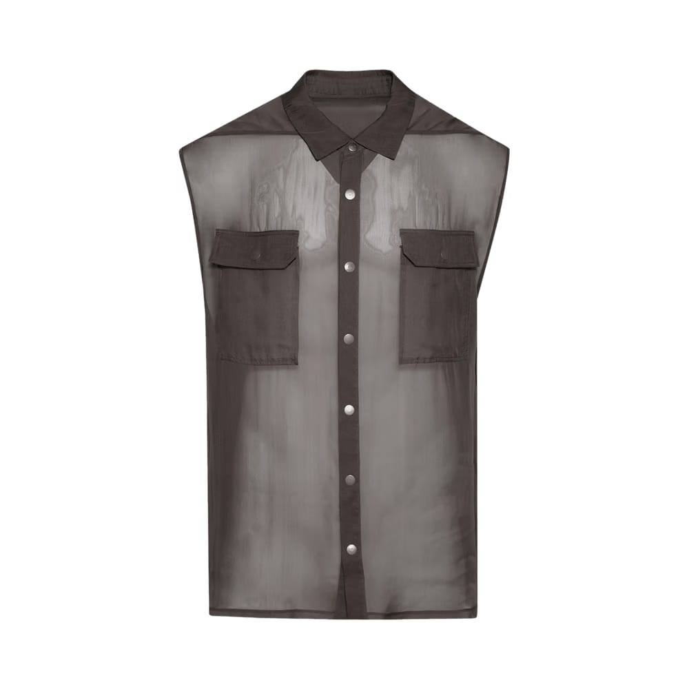 Rick Owens Jumbo Sleeveless Shirt Dust