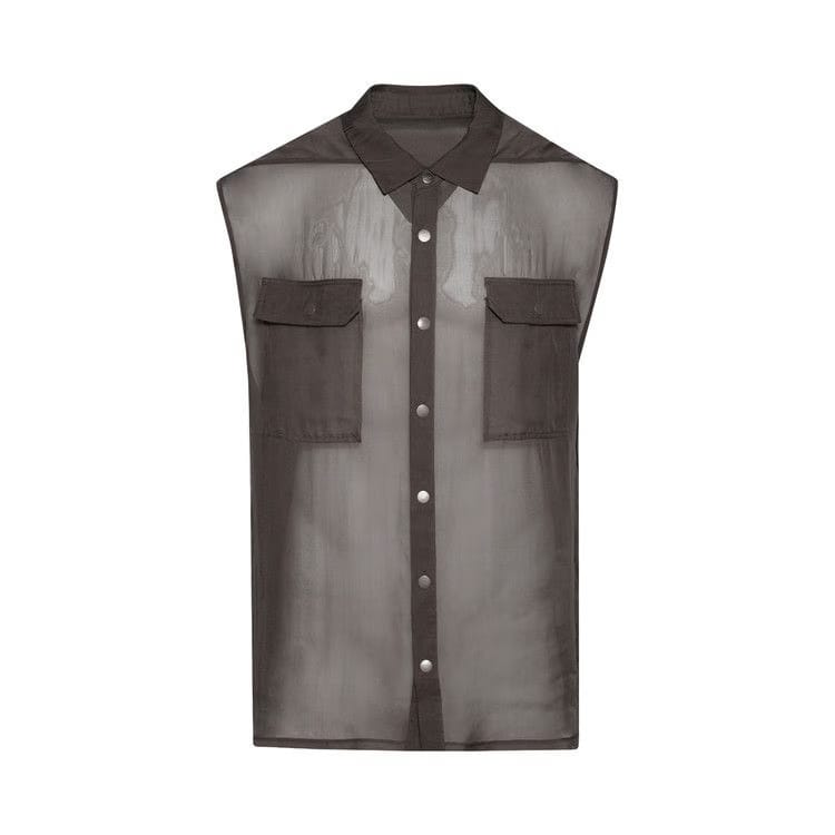 Rick Owens Jumbo Sleeveless Shirt Dust