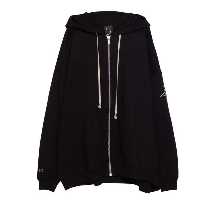 Rick Owens x Champion Jumbo Jason's Hoodie Black