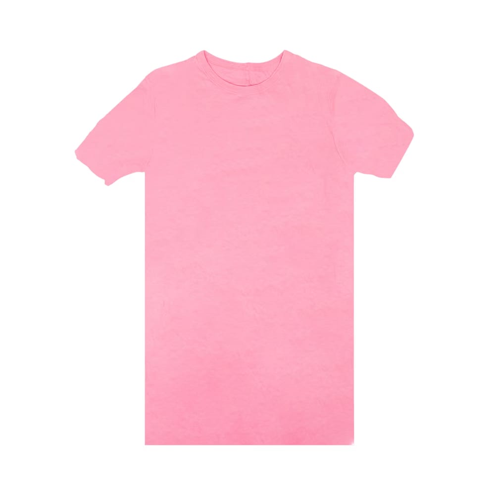 Rick Owens Double Layer Shorts-Sleeve T-Shirt Pop Pink