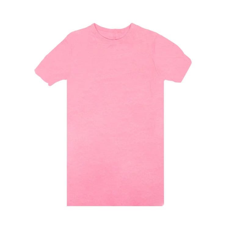 Rick Owens Double Layer Shorts-Sleeve T-Shirt Pop Pink