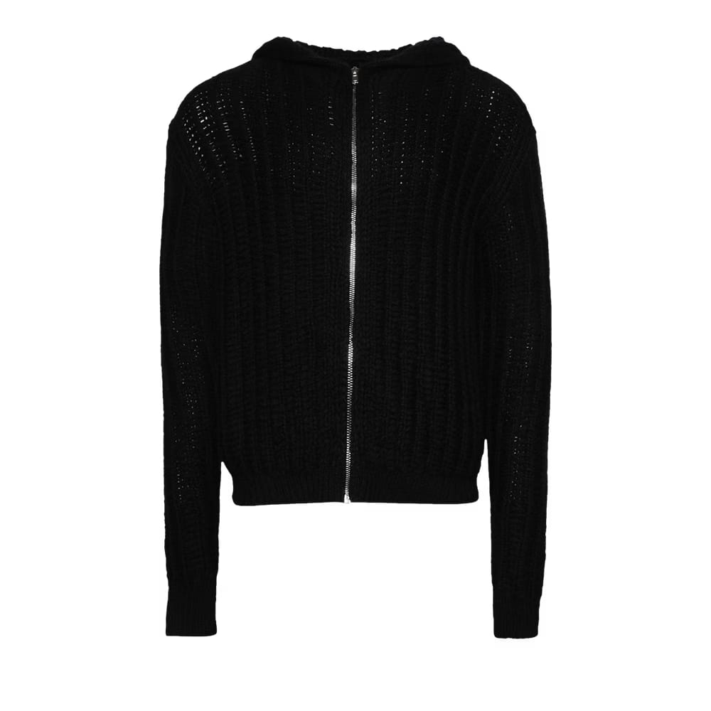 Rick Owens Zipped Hoodie Black
