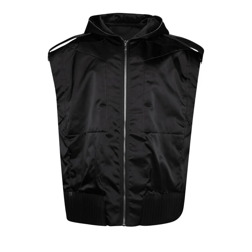 Rick Owens Lido Sleeveless Hoodie Black