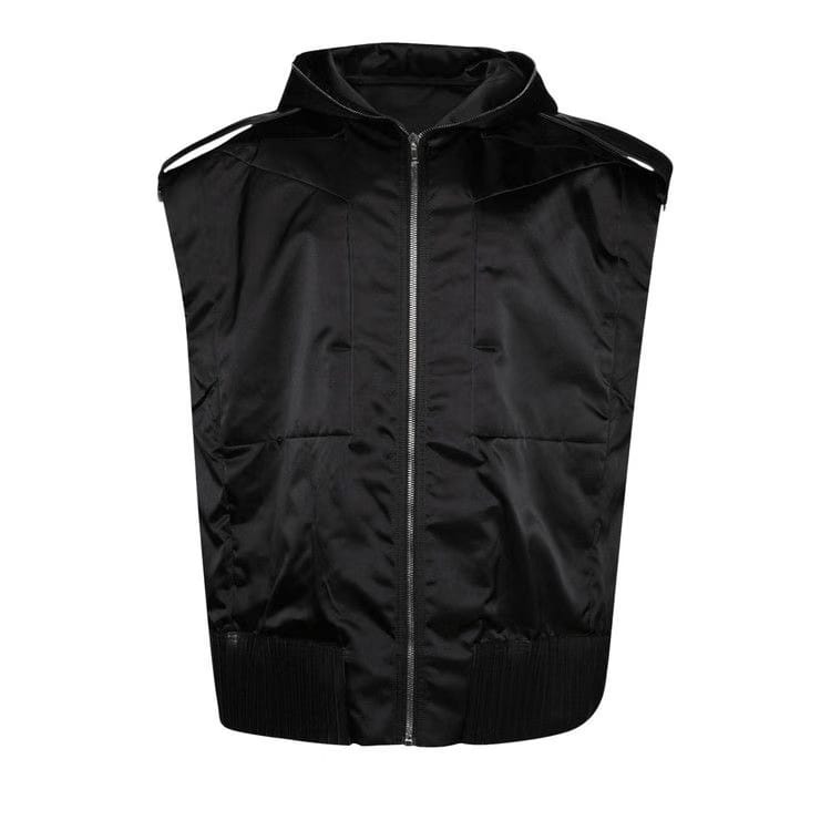 Rick Owens Lido Sleeveless Hoodie Black