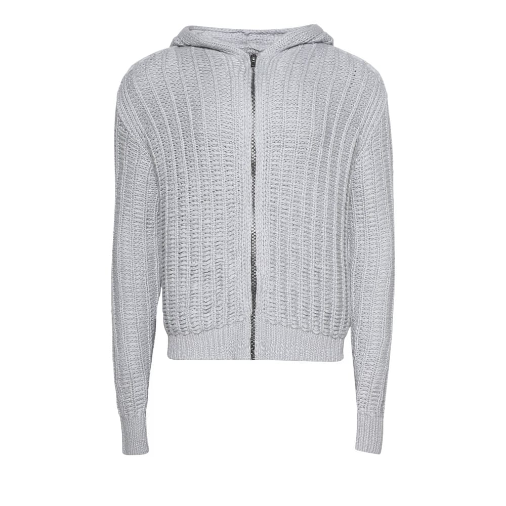 Rick Owens Zipped Hoodie Pale Blue