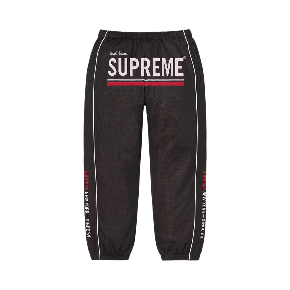 Supreme World Famous Jacquard Track Pant Black