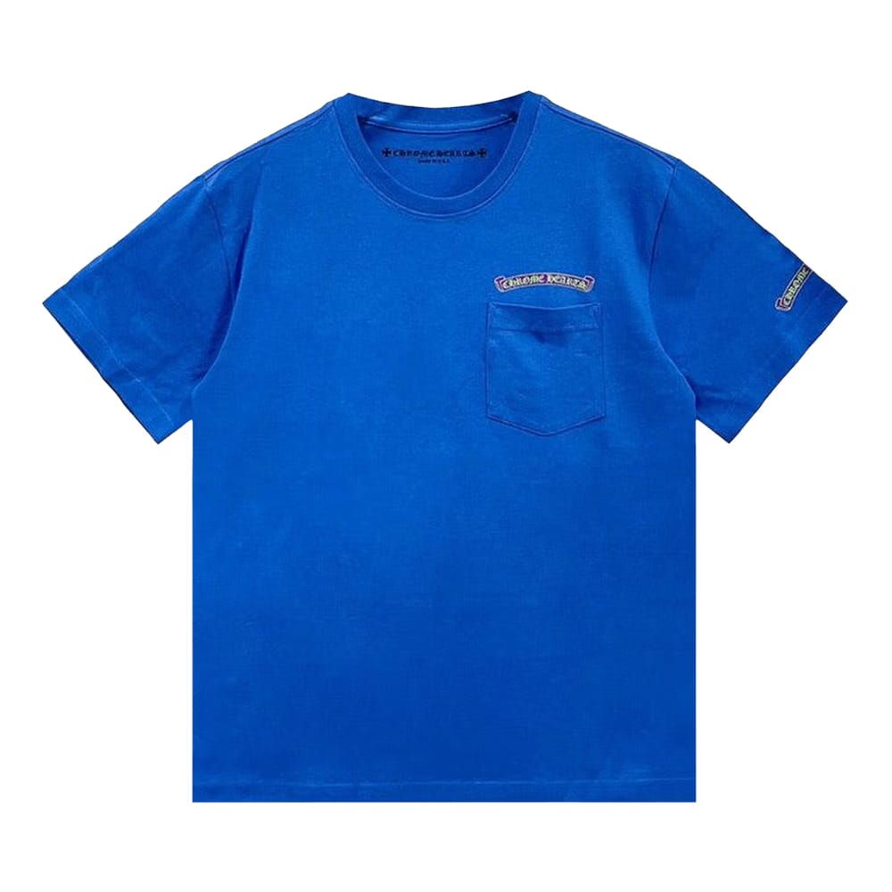 Chrome Hearts Scroll Label Pocket T-Shirt Blue/Purple