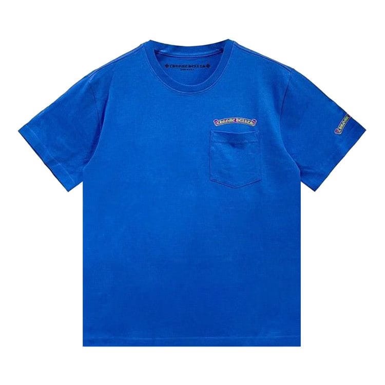 Chrome Hearts Scroll Label Pocket T-Shirt Blue/Purple
