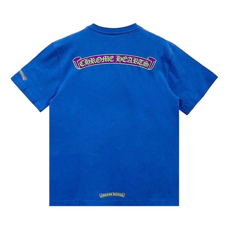 Chrome Hearts Scroll Label Pocket T-Shirt Blue/Purple