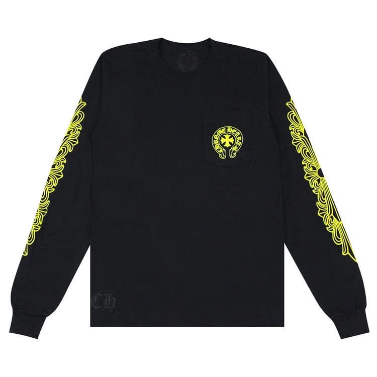 Chrome Hearts Made In Hollywood Pocket Long-Sleeve T-Shirt Black/Yellow