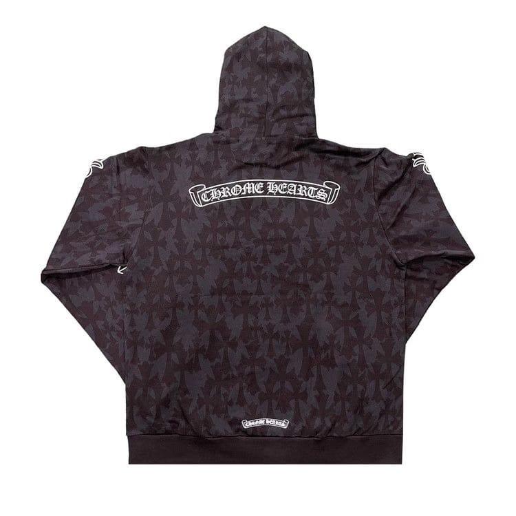 Chrome Hearts Plus Cross All Over Print Hoodie Black