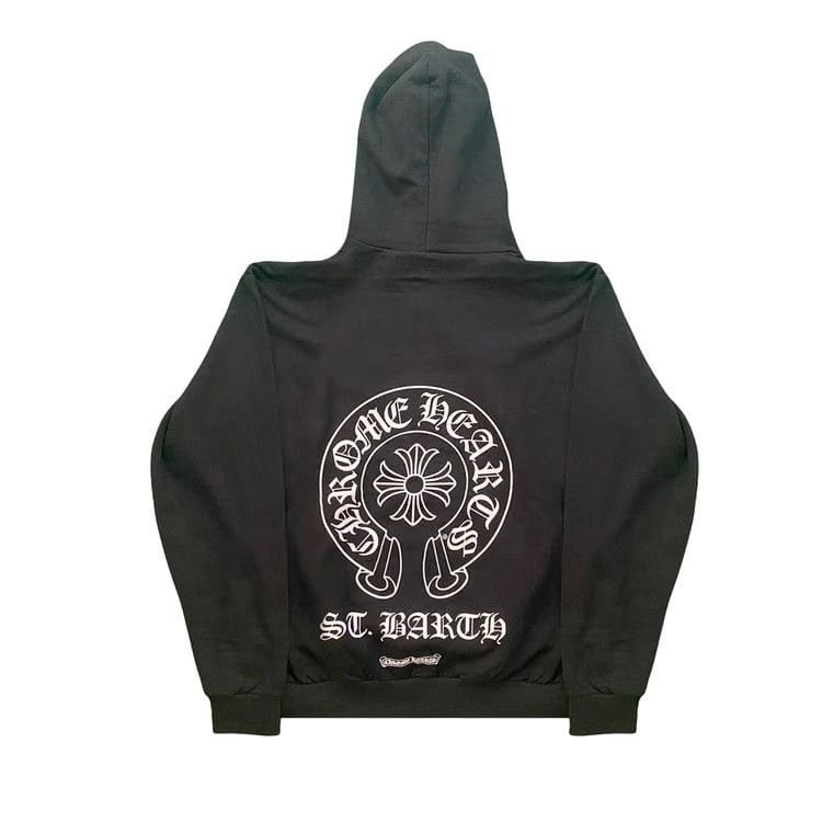 Chrome Hearts St. Barth Exclusive Horseshoe Hoodie Black
