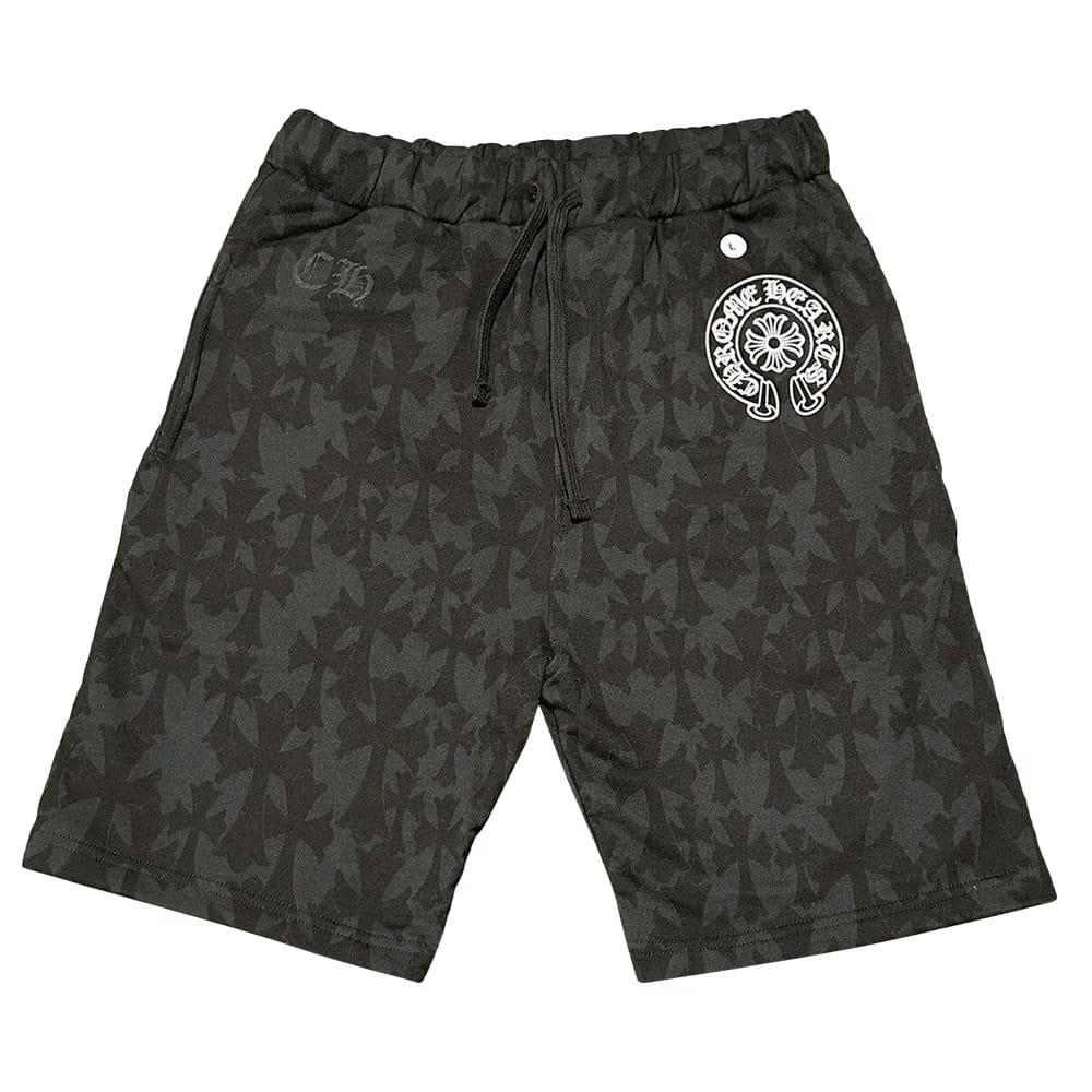 Chrome Hearts Cemetery Cross Sweatshorts Black