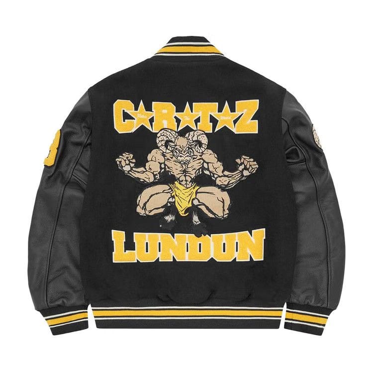 Corteiz CRTZ Goat Varsity Jacket Black