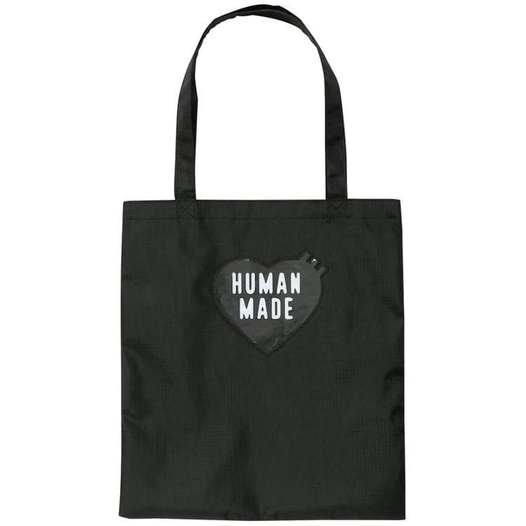 Human Made Nylon Ripstop Heart Tote Bag Black