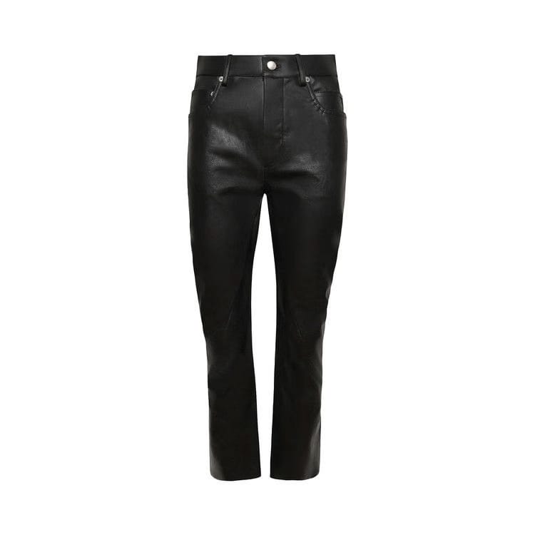 Rick Owens Detroit Cut Leather Pants Black