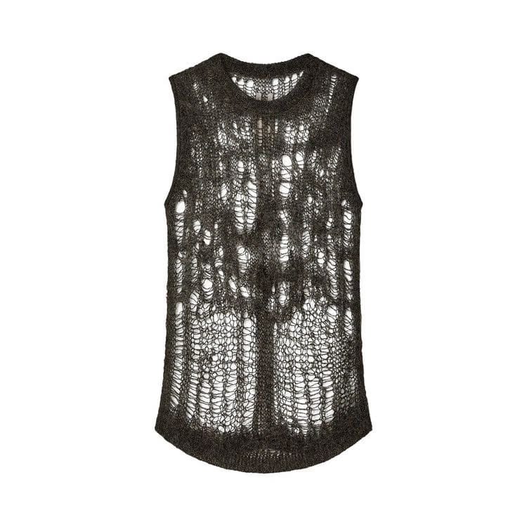 Rick Owens Spider Tank Sweater Dark Dust