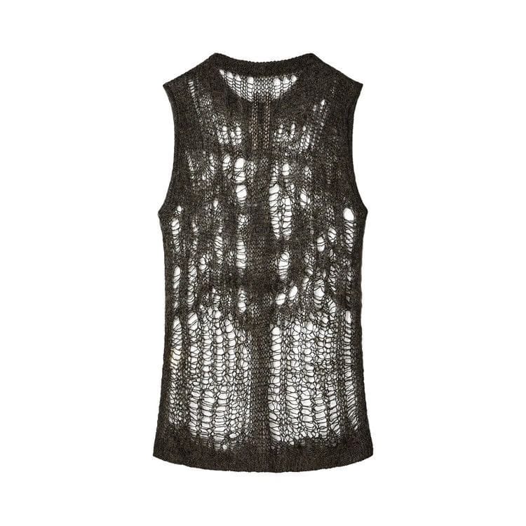 Rick Owens Spider Tank Sweater Dark Dust