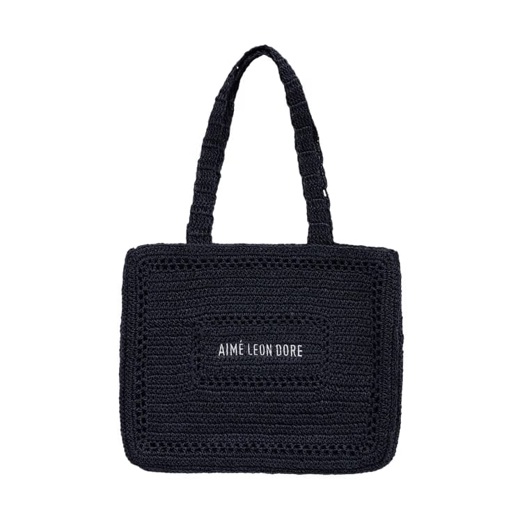 Aimé Leon Dore Crochet Tote Bag Navy