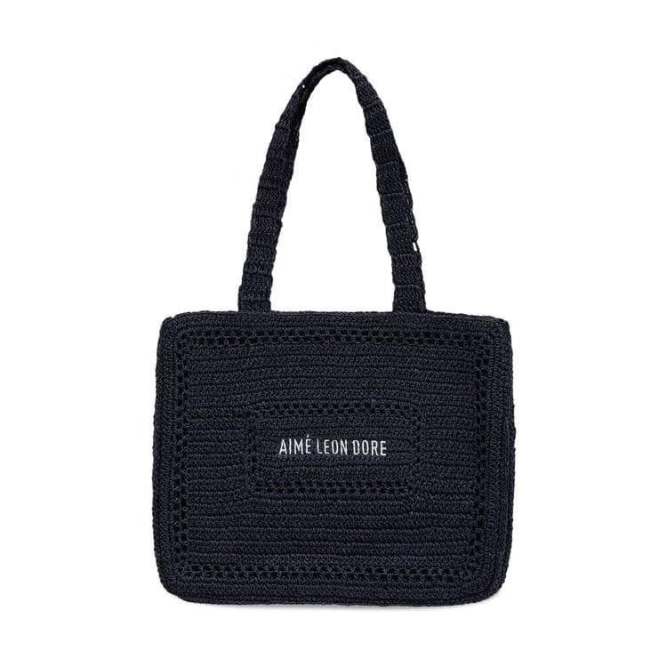 Aimé Leon Dore Crochet Tote Bag Navy
