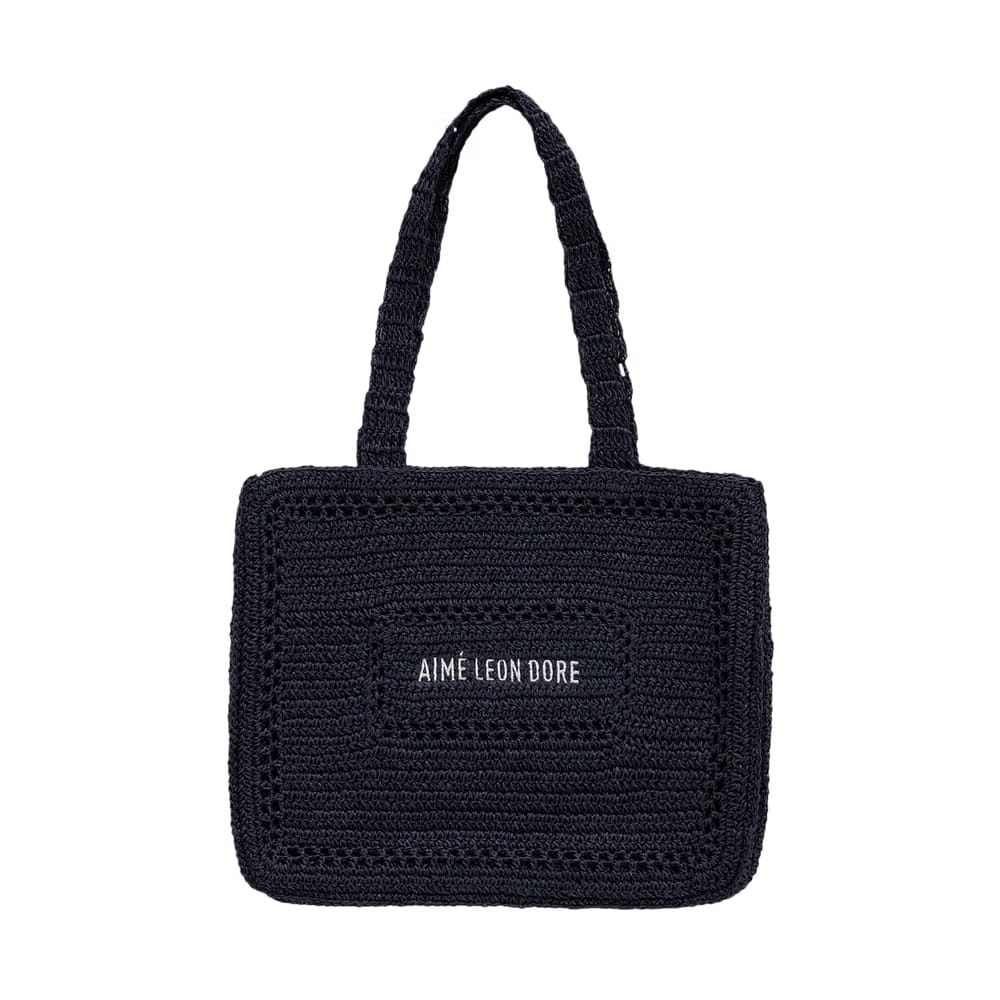 Aimé Leon Dore Crochet Tote Bag Navy
