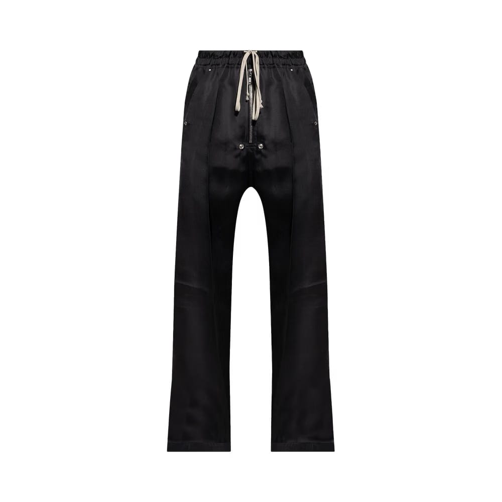 Rick Owens Wide Silk Bela Pants Black