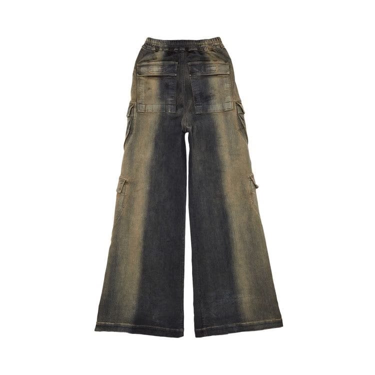 Rick Owens Jumbo Denim Double Cargo Mineral Pearl Degrade