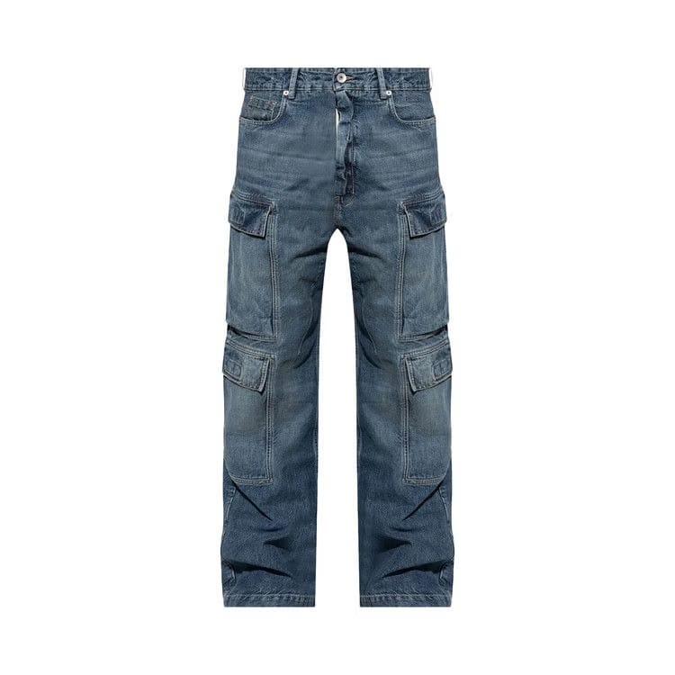 Rick Owens DRKSHDW Double Cargo Jeans Washed Indigo