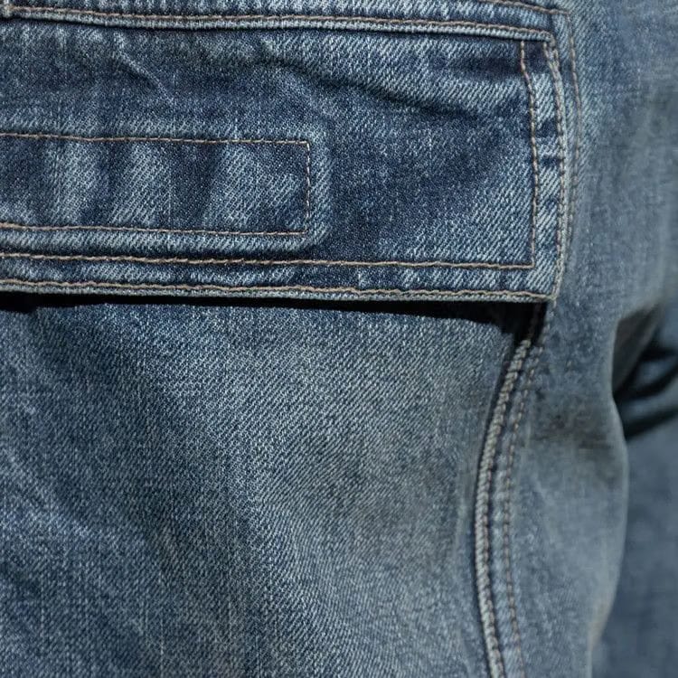 Rick Owens DRKSHDW Double Cargo Jeans Washed Indigo