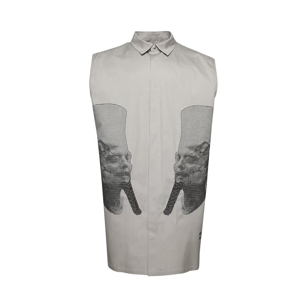 Rick Owens Ron Jumbo Outershirt Pearl/Black
