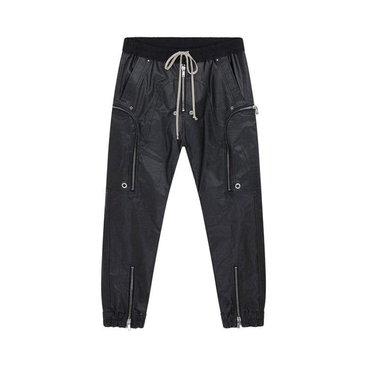 Rick Owens Bauhaus Leather Cargo Pants Black