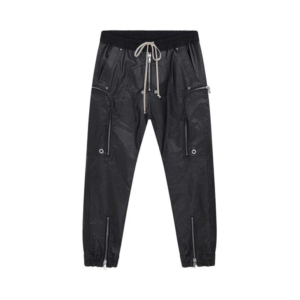 Rick Owens Bauhaus Leather Cargo Pants Black
