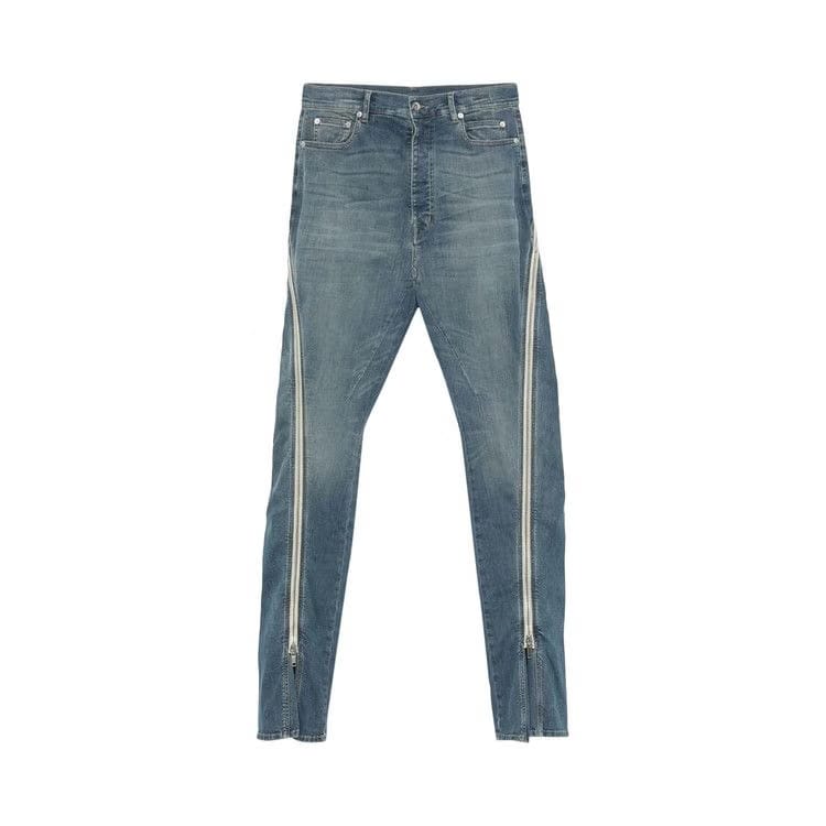 Rick Owens DRKSHDW Volan Banana High-Rise Denim Pants Washed Indigo