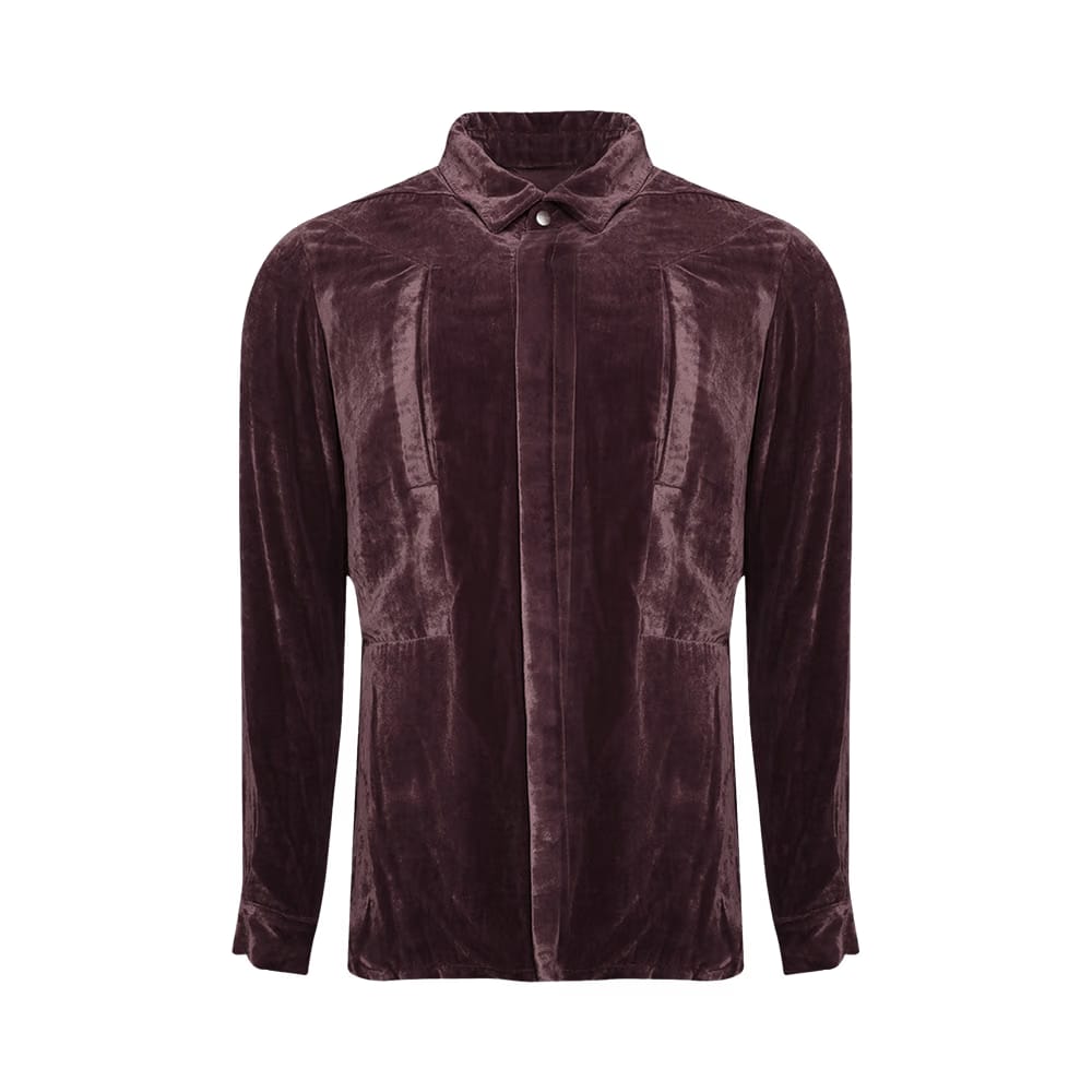 Rick Owens Fogpocket Long-Sleeve Shirt Amethyst