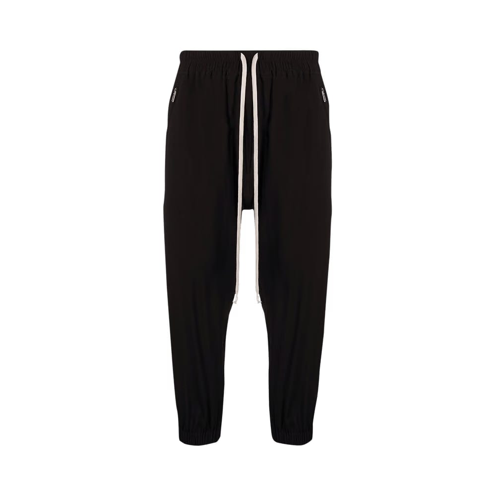 Rick Owens Cropped Track Pant Black