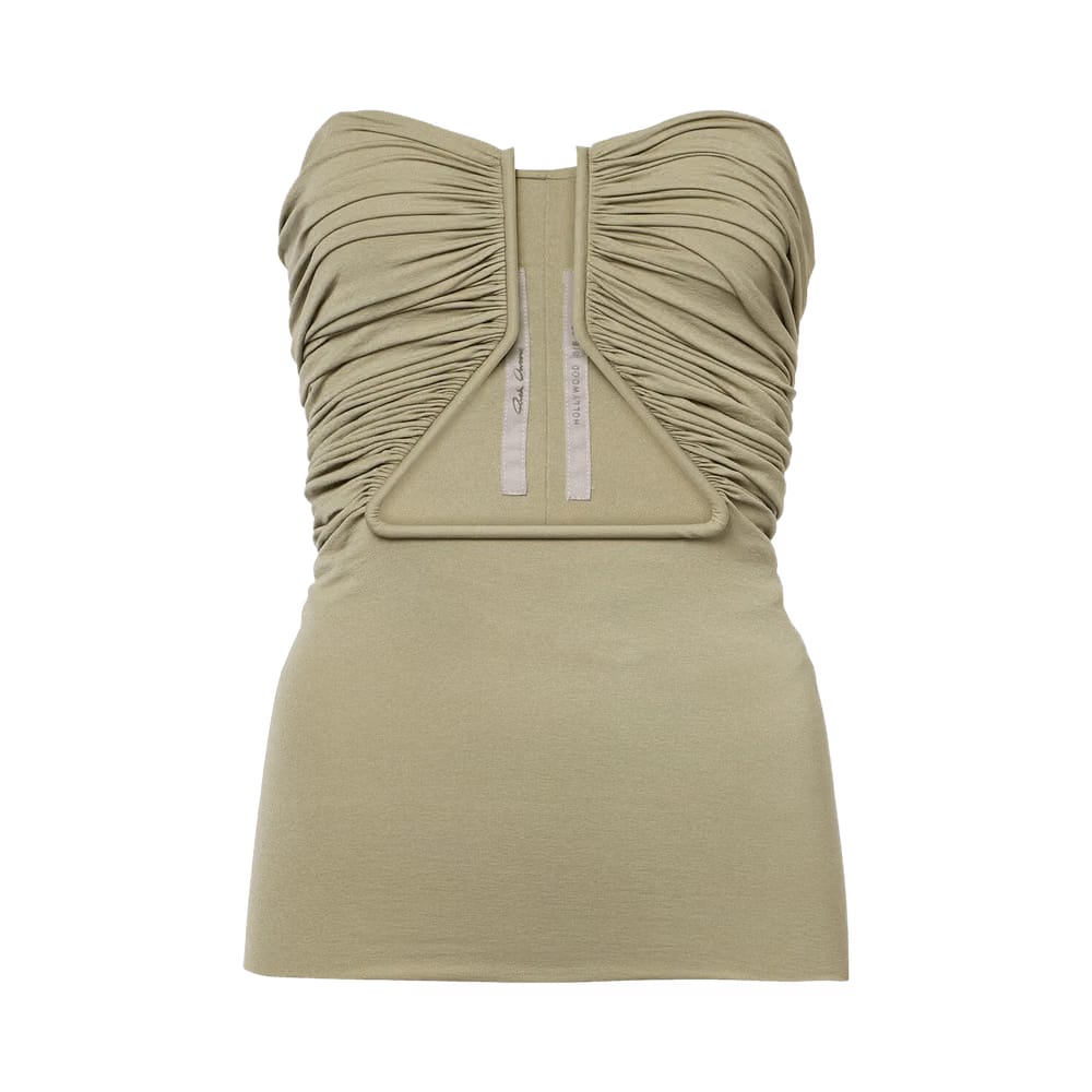 Rick Owens Jersey Prong Bustier Top Celadon