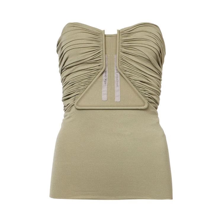 Rick Owens Jersey Prong Bustier Top Celadon