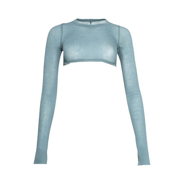 Rick Owens Long-Sleeve Crop T-Shirt Mouthwash