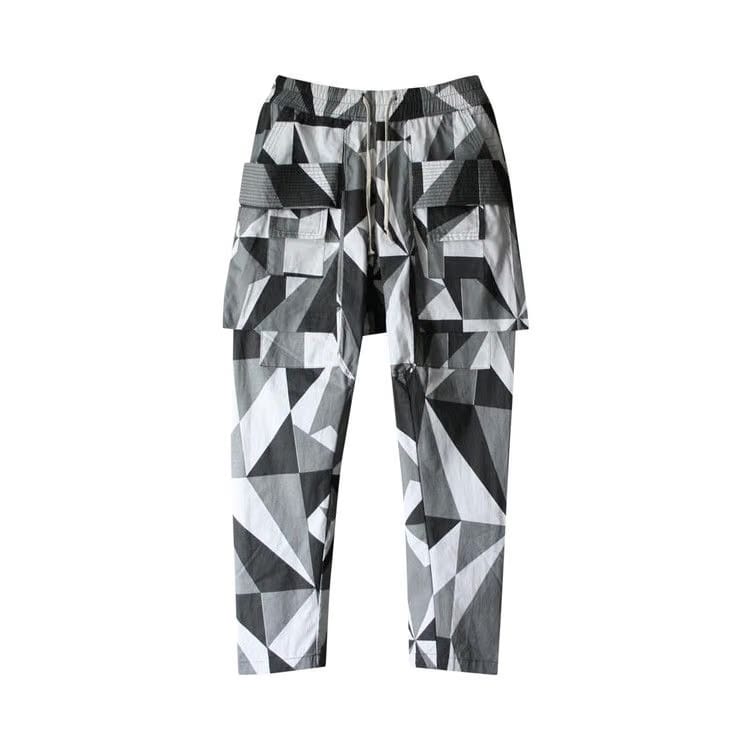 Rick Owens DRKSHDW Geometric Creatch Cargo Pant Multicolor
