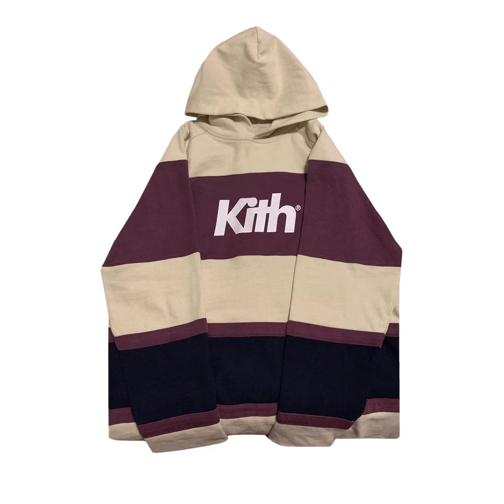 Kith Delk Paneled Hoodie Ivory