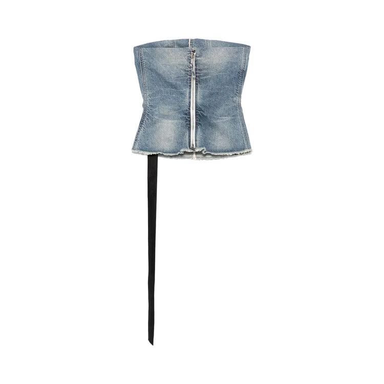 Rick Owens DRKSHDW Denim Bustier Top Washed Indigo