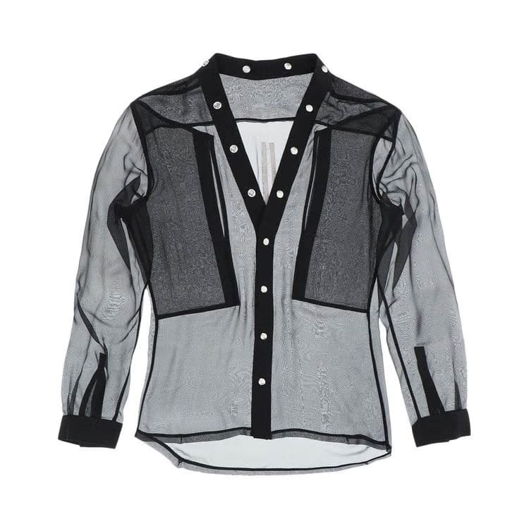 Rick Owens Larry Fogpocket Shirt Black