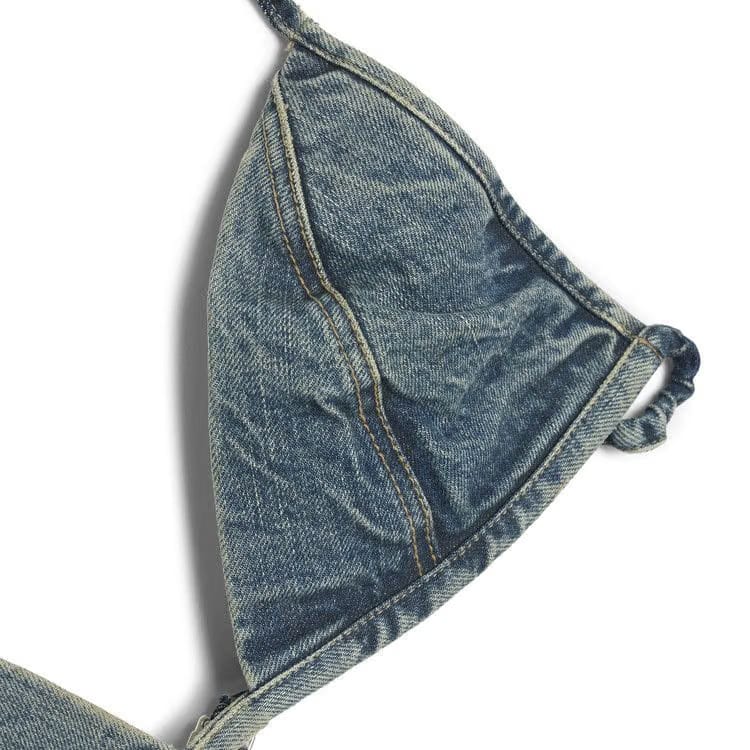 Rick Owens DRKSHDW Denim Bra Top Washed Indigo