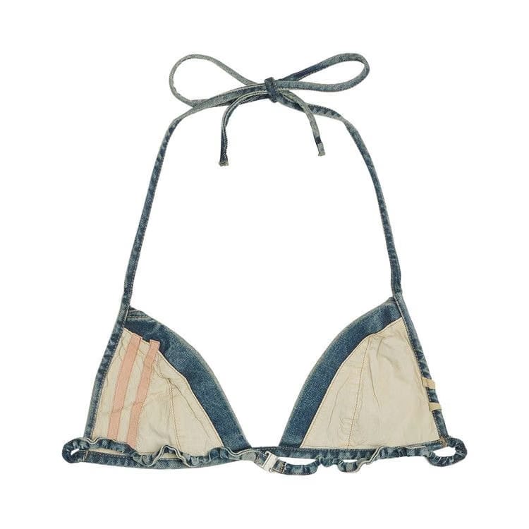 Rick Owens DRKSHDW Denim Bra Top Washed Indigo