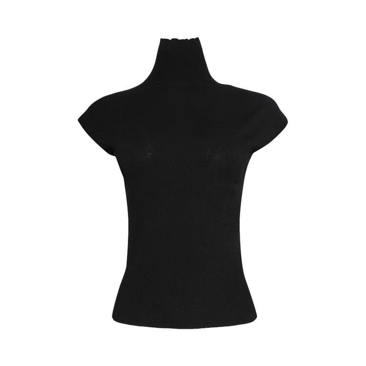 Rick Owens Turtle Knitted Top Black