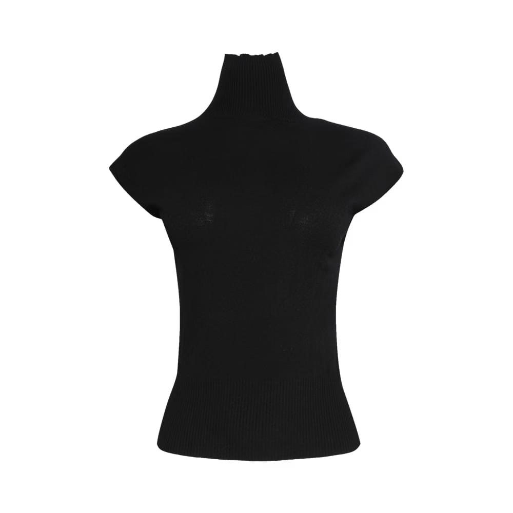 Rick Owens Turtle Knitted Top Black