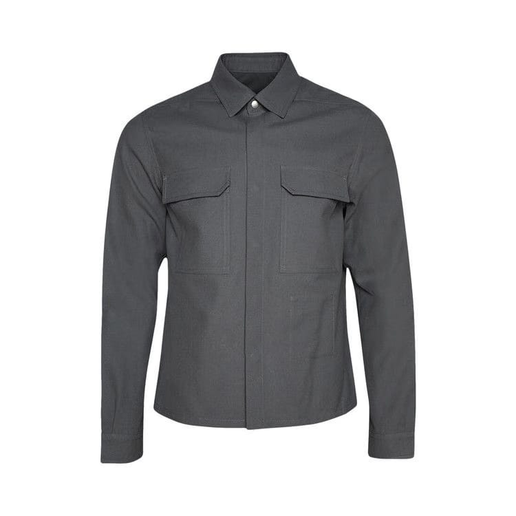 Rick Owens Camicia Cropped Outershirt Smoke