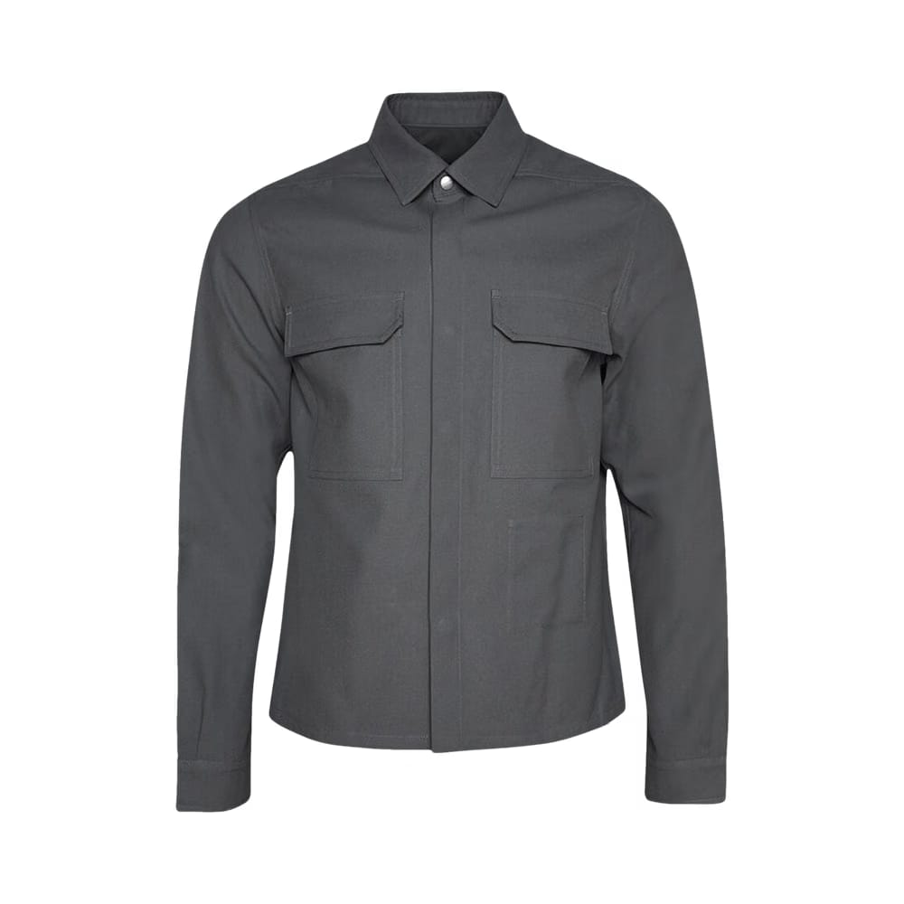 Rick Owens Camicia Cropped Outershirt Smoke