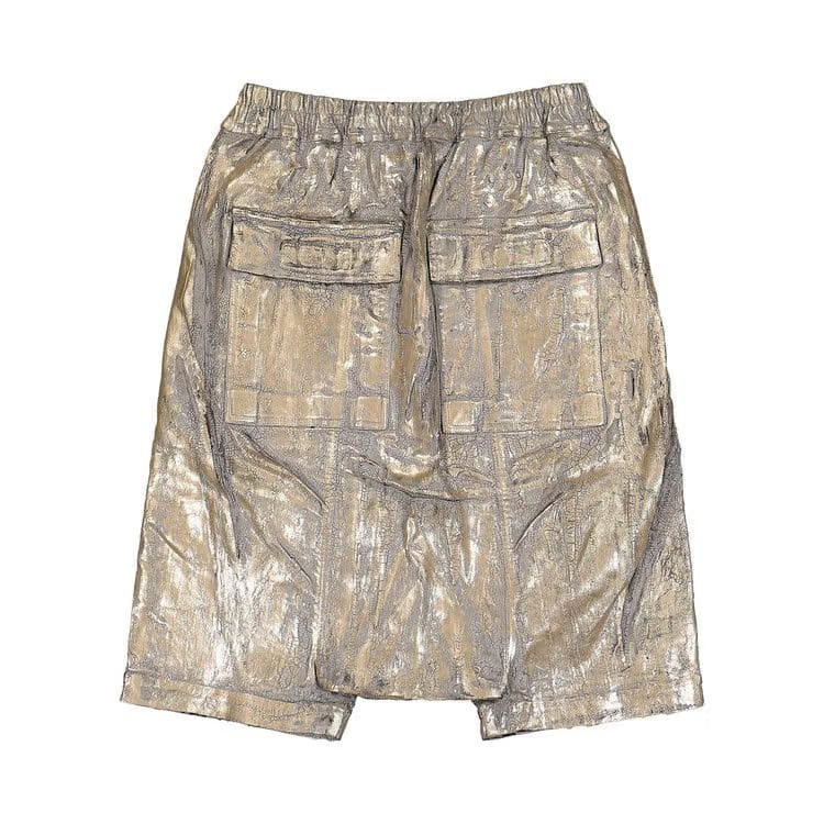 Rick Owens DRKSHDW Drawstring Pods Shorts Gold