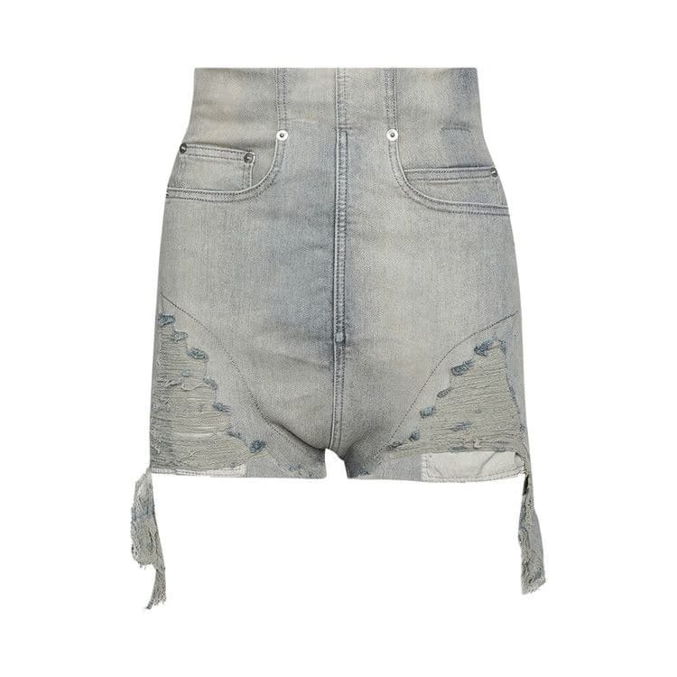 Rick Owens DRKSHDW Denim Dirt Cutoff Shorts Sky